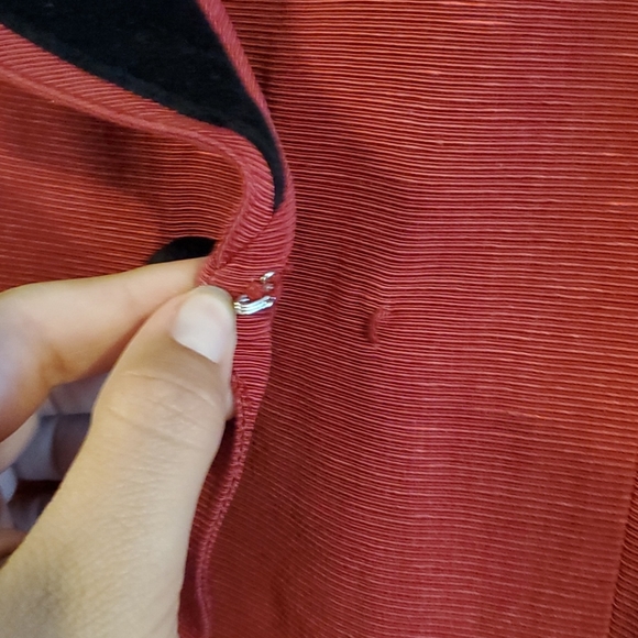 FONTAINE COAT DRESS - RED RIBBED RAYON Trashy Diva - Picture 9 of 13